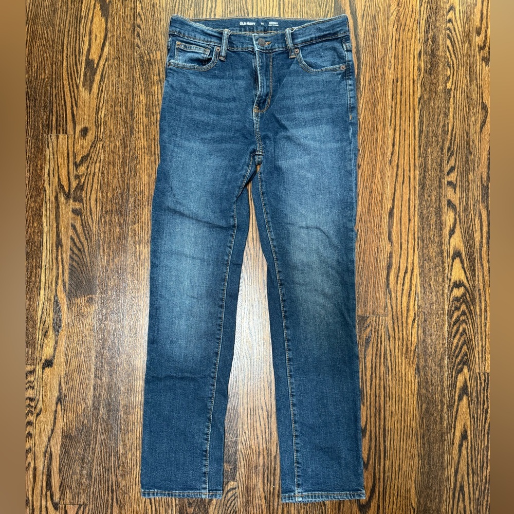 Old Navy size Boys 14 Skinny Fit w/Stretch and Adjustable Waist Blue Jeans